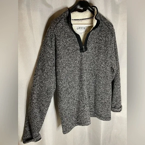 Orvis Mens Signature Quarter Zip Pullover Sweater (gray ,XXlarge )‌‌‌‌‌‌‌‌‌‌ - Picture 3 of 11